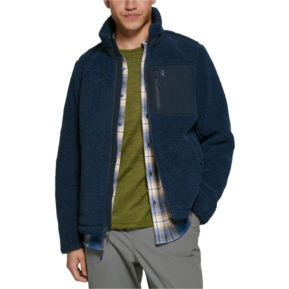 BASS OUTDOOR Mens Modern Fit Fleece Jacket, Blue, NWT - Picture 1 of 1